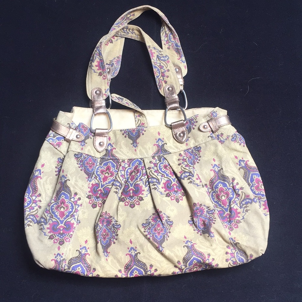 Floral & Tan Handbag